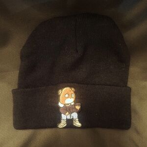 Kanye West College Drop Out Beanie with Bear Design